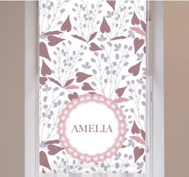 Tenda a rullo fiori e piante motivo floreale personalizzato - TenStickers
