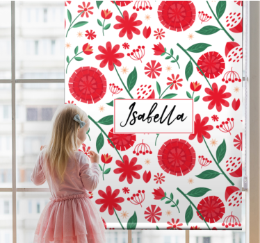 Tenda a rullo fiori e piante personalizzabile - TenStickers