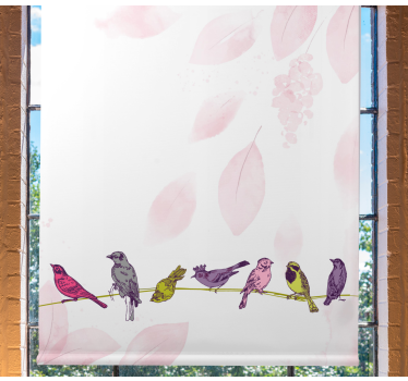 Tenda a rullo animali uccelli sul ramo - TenStickers