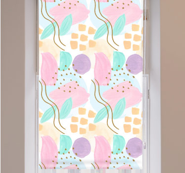 Tenda a rullo moderna motivi floreali astratti - TenStickers