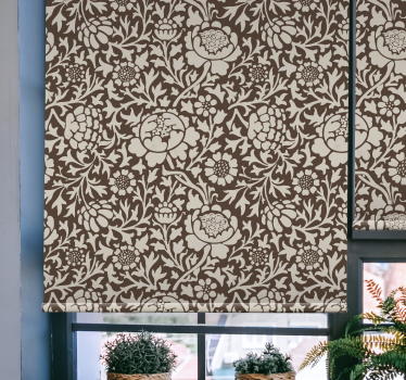 Tenda a rullo fiore stampa floreale vintage - TenStickers