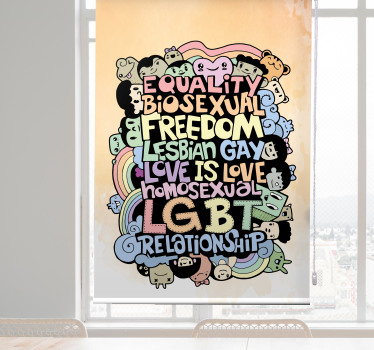 Tenda a rullo frasi affermazione d'amore lgbtq+ - TenStickers