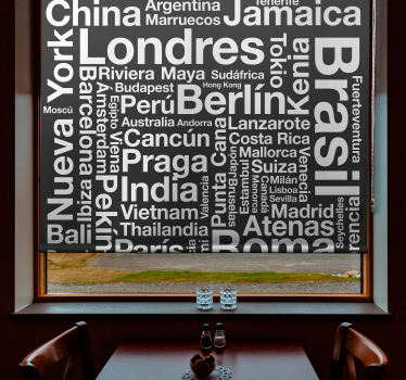 Tenda a rullo frasi Città - TenStickers