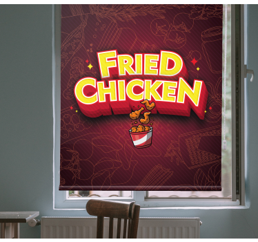 Tenda a rullo frasi delizia di pollo fritto - TenStickers