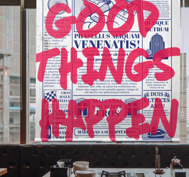 Tenda a rullo frasi le cose belle accadono - TenStickers
