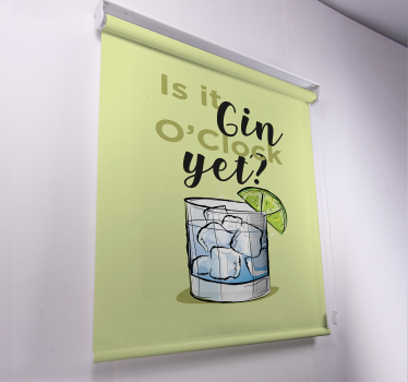 Tenda a rullo frasi gin in punto ancora bevanda - TenStickers