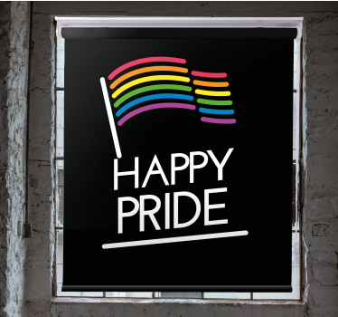 Tenda a rullo frasi messaggio bandiera arcobaleno - TenStickers