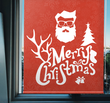 Tenda a rullo frasi saluto di babbo natale - TenStickers