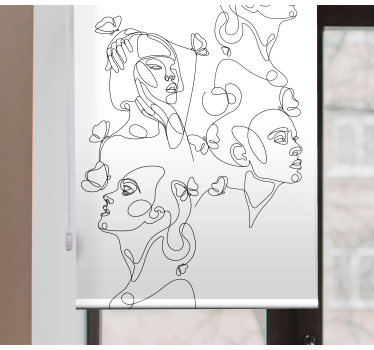 Tenda a rullo frasi Tre donne silhouette women - TenStickers