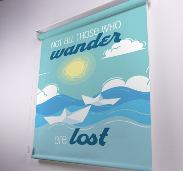 Tenda a rullo frasi vagare citazione perduta sole - TenStickers