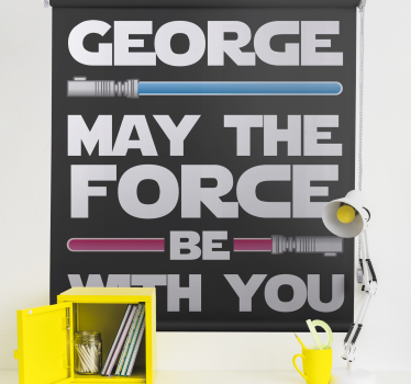 Tenda a rullo serie e film frase sci-fi personalizzabile - TenStickers