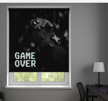 Tenda a rullo gamer gioco nero opaco finito - TenStickers