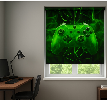 Tenda a rullo gamer regolatore di nebbia verde neon - TenStickers