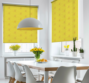 Tenda a rullo gialla sfumature chiare di girasole - TenStickers
