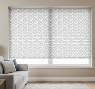 Tenda a rullo grigia motivo moderno - TenStickers
