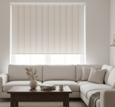 Tenda a rullo moderna a righe verticali grigie e beige - TenStickers