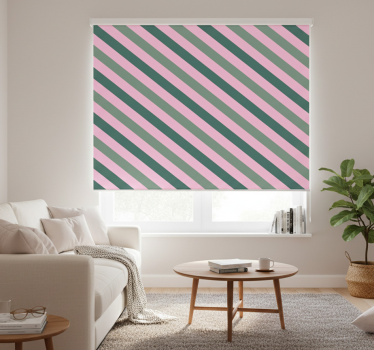 Tenda a rullo moderna blocchi di colore rosa e verde - TenStickers