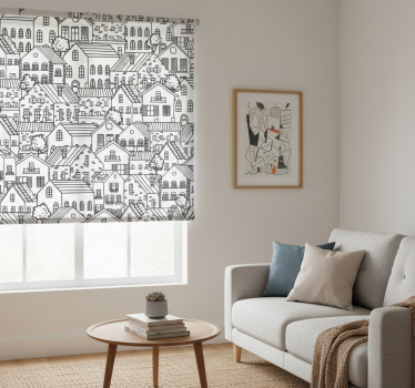 Tenda a rullo moderna carta da parati città - TenStickers