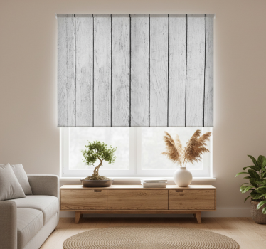 Tenda a rullo moderna con doghe bianche japandi - TenStickers