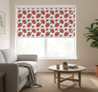 Tenda a rullo moderna con motivo bacche acquerellato - TenStickers