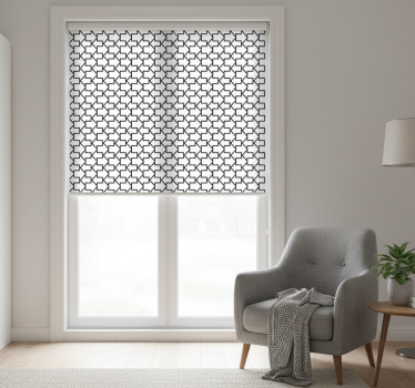 Tenda a rullo moderna con motivo frecce geometriche nere - TenStickers