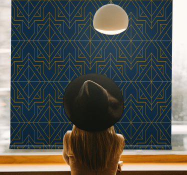 Tenda a rullo moderna concetto di disposizione geometrica - TenStickers