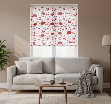 Tenda a rullo moderna cuori piccoli e grandi - TenStickers
