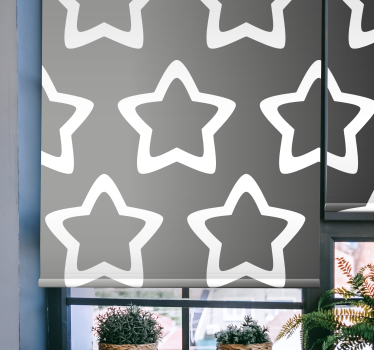 Tenda a rullo moderna motivo a stella grigia - TenStickers