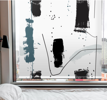 Tenda a rullo moderna disegno pennellate astratte - TenStickers