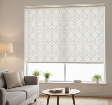 Tenda a rullo moderna effetto lino grigio testurizzato - TenStickers