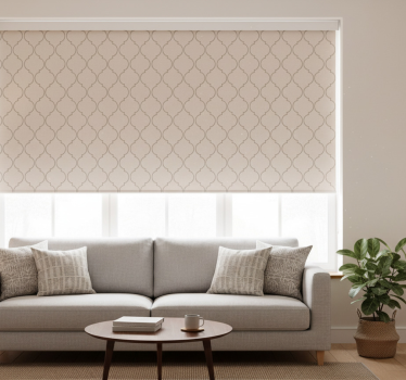 Tenda a rullo moderna effetto lino taupe - TenStickers