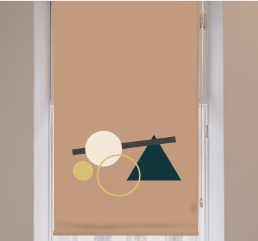 Tenda a rullo moderna equilibrio delle forme geometriche - TenStickers