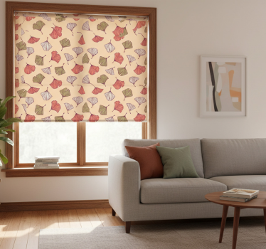 Tenda a rullo moderna foglie di ginkgo colorate - TenStickers