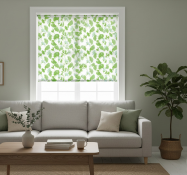 Tenda a rullo moderna foglie di ginkgo verde - TenStickers