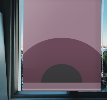Tenda a rullo moderna tonalità cerchio malva - TenStickers
