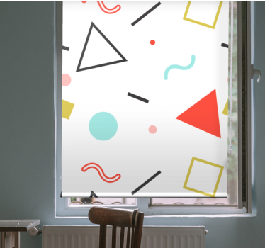 Tenda a rullo moderna forme geometriche minimaliste - TenStickers