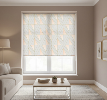 Tenda a rullo moderna forme geometriche sovrapposte - TenStickers