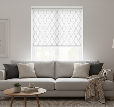 Tenda a rullo moderna geometrica grigia - TenStickers
