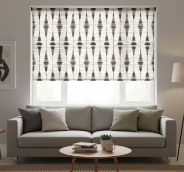 Tenda a rullo moderna ikat rabaul nero - TenStickers