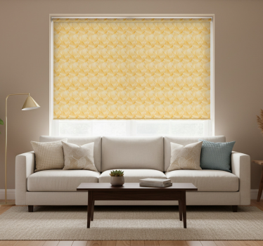 Tenda a rullo moderna illusione onde in oro - TenStickers