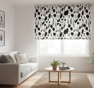 Tenda a rullo moderna immagini naturali in bianco e nero - TenStickers