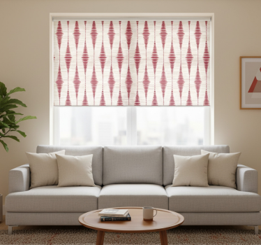 Tenda a rullo moderna in ikat rosso rabaul - TenStickers