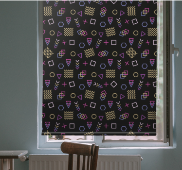 Tenda a rullo moderna indagine sulla forma geometrica - TenStickers