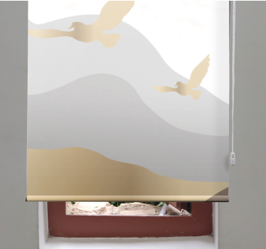 Tenda a rullo moderna modello di uccelli in volo - TenStickers