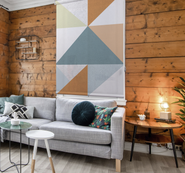 Tenda a rullo moderna modello geometrico a triangolo - TenStickers