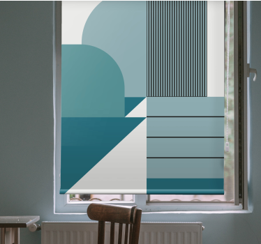 Tenda a rullo moderna motivi ad arco blu - TenStickers
