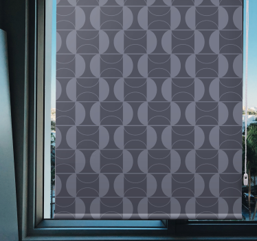Tenda a rullo moderna motivo grigio curvo - TenStickers
