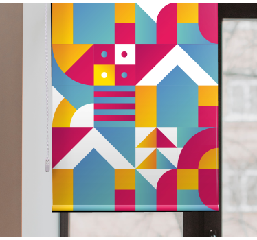Tenda a rullo moderna motivi urbani geometrici - TenStickers