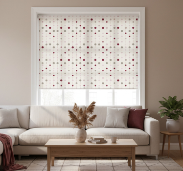 Tenda a rullo moderna motivo a pois color pastello con righe - TenStickers