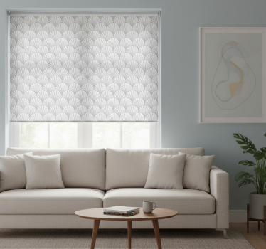 Tenda a rullo moderna motivo a ventaglio elegante - TenStickers